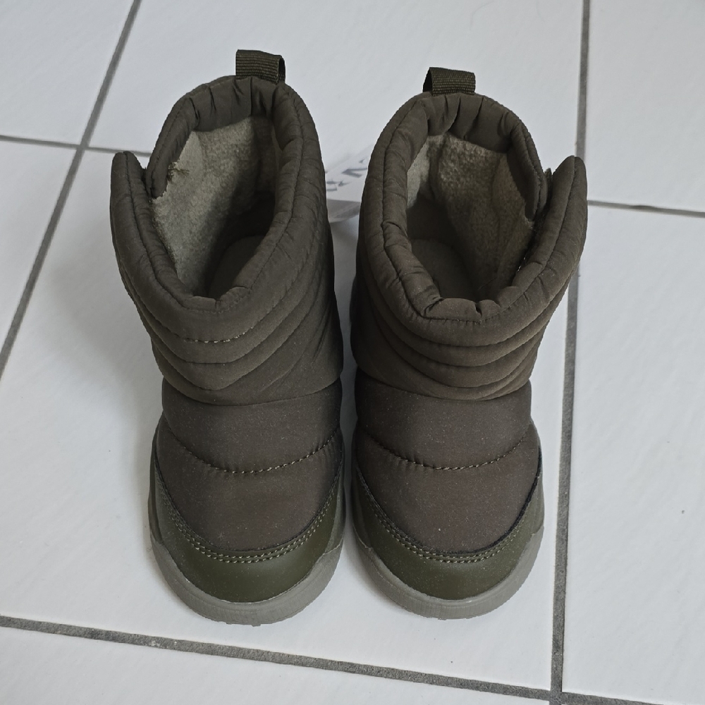 Zara Kids Puffer Boots - Olive Green